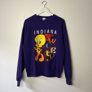 1993 Warner Bros Purple Indiana Tweety Sweatshirt